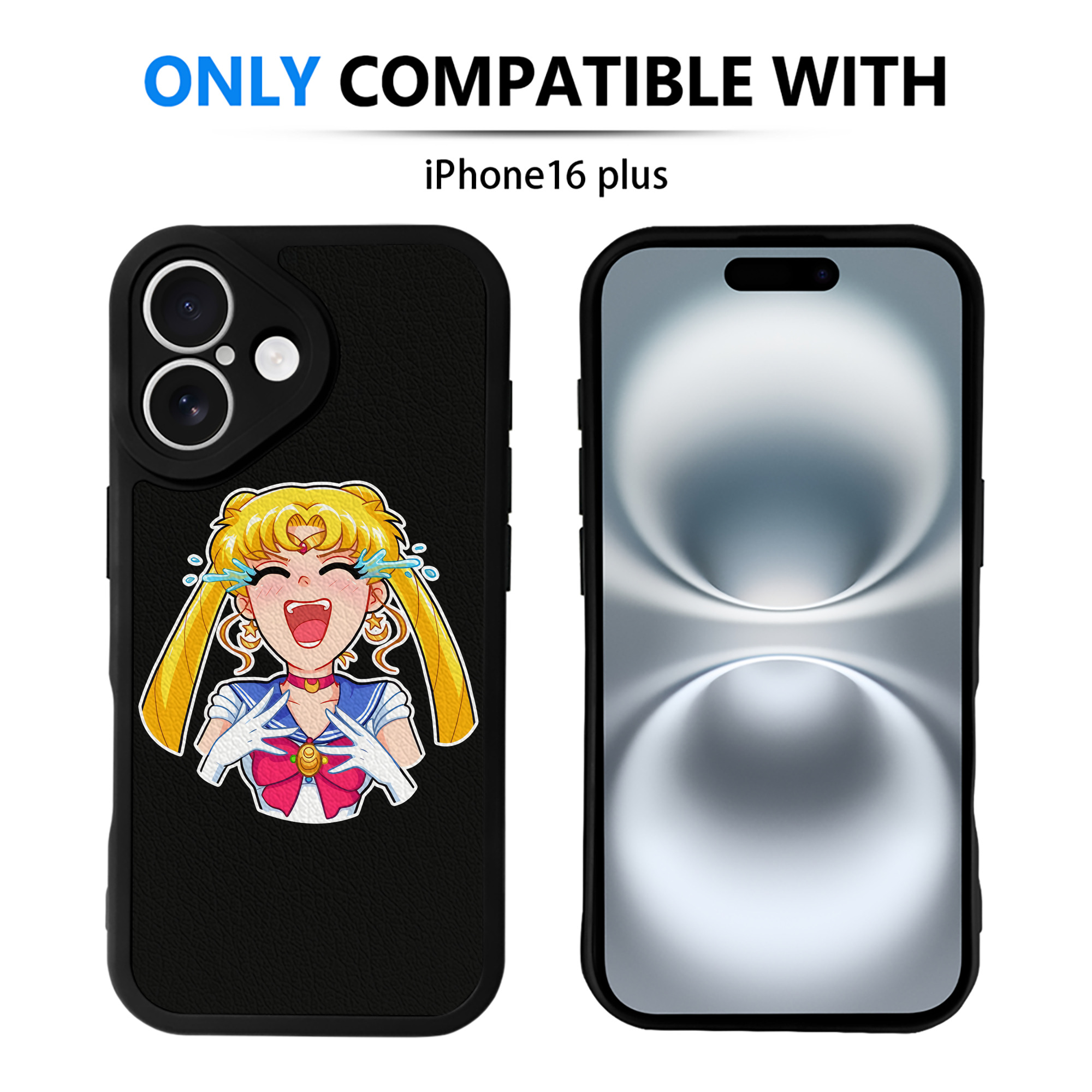 （画像用） 美少女戦士セーラームーン 月野 うさぎ つきの うさぎ Sailor Moon Tsukino Usagi 【iPhone 16シリーズ対応】シリコンスマホケース（レザー調） 材質：シリコン